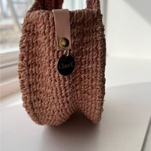 Clare V Pink Knit Small Tote